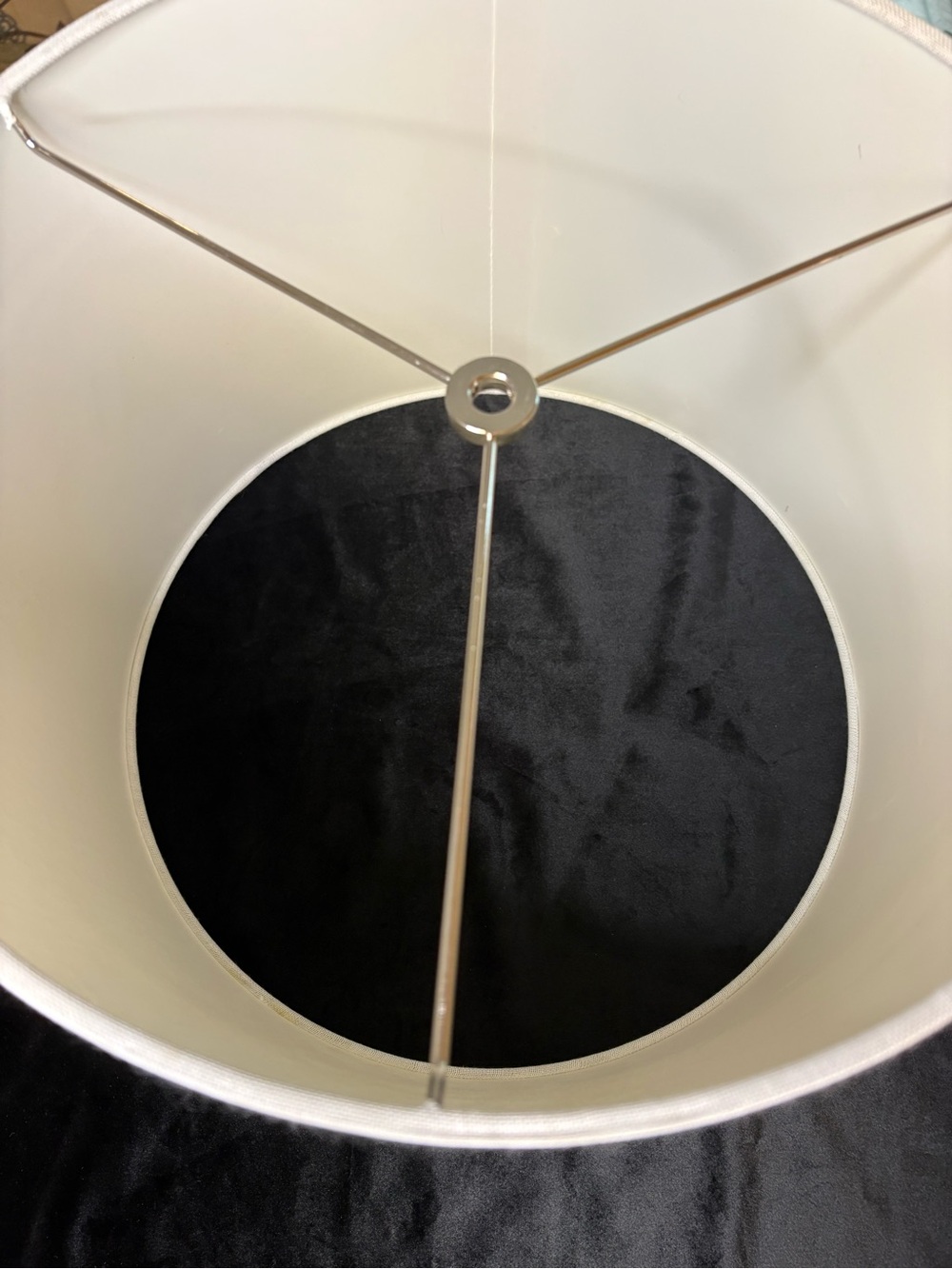 Classic Drum Lampshade Crisp White Textured - Picture 2 of 8
